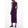 DESIGUAL WOMEN'S LONG PURPLE DRESS