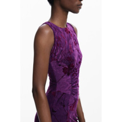 DESIGUAL WOMEN'S LONG PURPLE DRESS