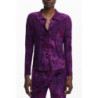 DESIGUAL WOMEN'S LONG-SLEEVED PURPLE SHIRT