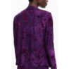 DESIGUAL WOMEN'S LONG-SLEEVED PURPLE SHIRT