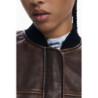 PONCHO MARRON POUR FEMME DESIGUAL