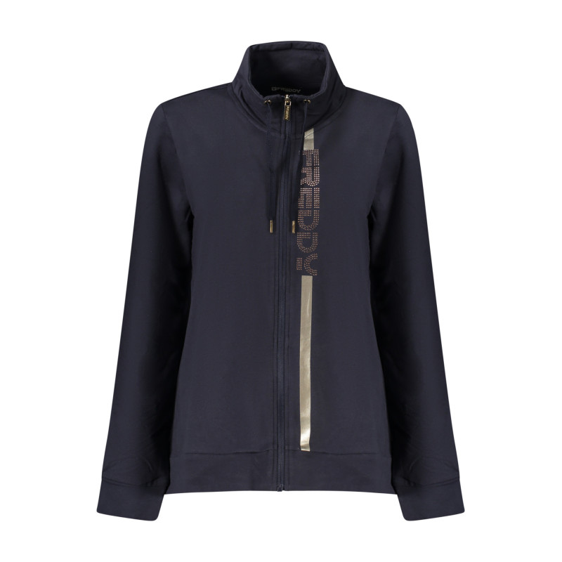 FREDDY WOMEN'S BLUE ZIP-UP SWEATSHIRT