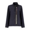 FREDDY WOMEN'S BLUE ZIP-UP SWEATSHIRT
