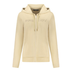 SWEAT-SHIRT FREDDY BEIGE À FERMETURE ÉCLAIR POUR FEMMES