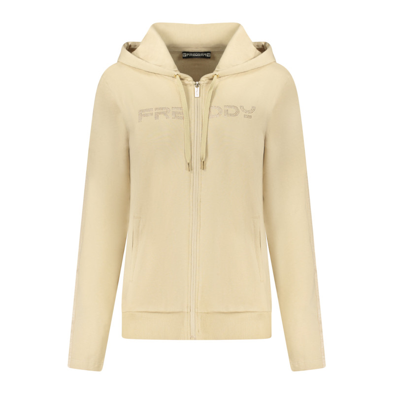 SWEAT-SHIRT FREDDY BEIGE À FERMETURE ÉCLAIR POUR FEMMES