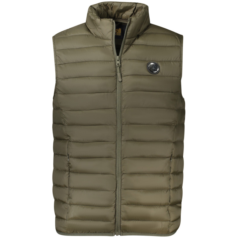 CAVALLI CLASS MEN'S GREEN SLEEVELESS JACKET
