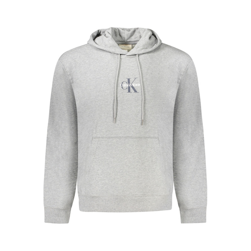 Sweat-shirt zippé gris Calvin Klein pour homme