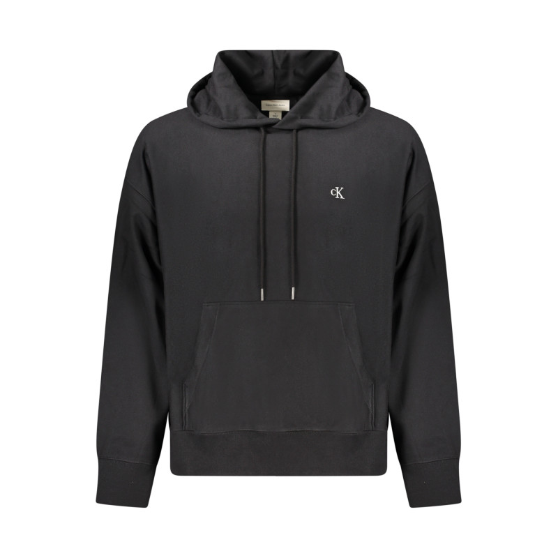 Sweat-shirt zippé noir pour homme Calvin Klein