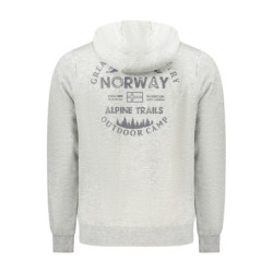 Sweat-shirt zippé gris pour homme Norvège 1963