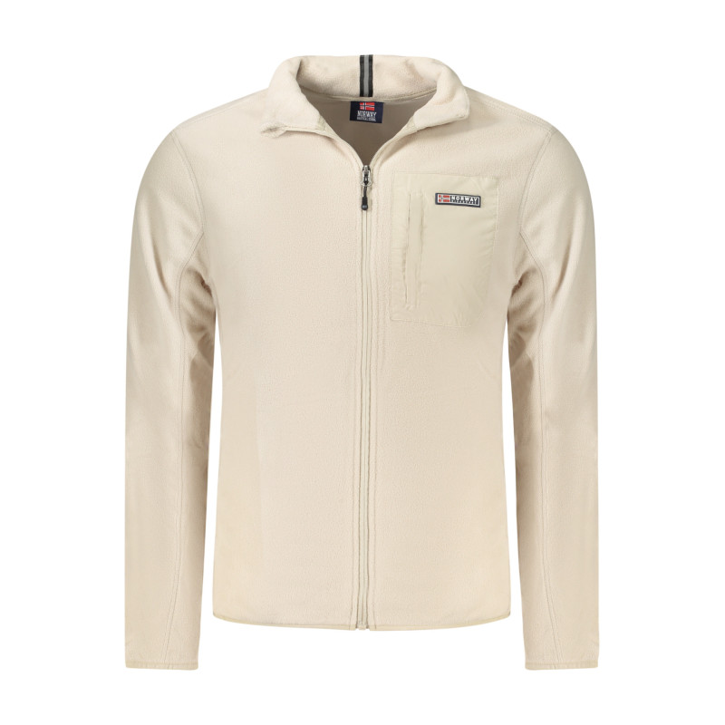 Sweat-shirt zippé beige pour homme Norvège 1963
