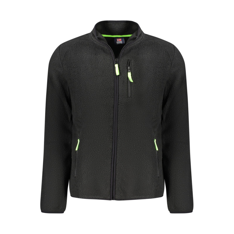 Sweat-shirt zippé noir pour homme Norvège 1963