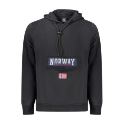 Sweat-shirt zippé noir pour homme Norvège 1963