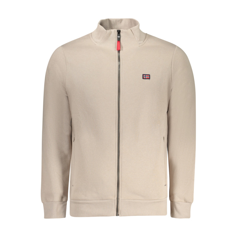 Sweat-shirt zippé beige pour homme Norvège 1963
