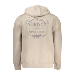 Sweat-shirt zippé beige pour homme Norvège 1963