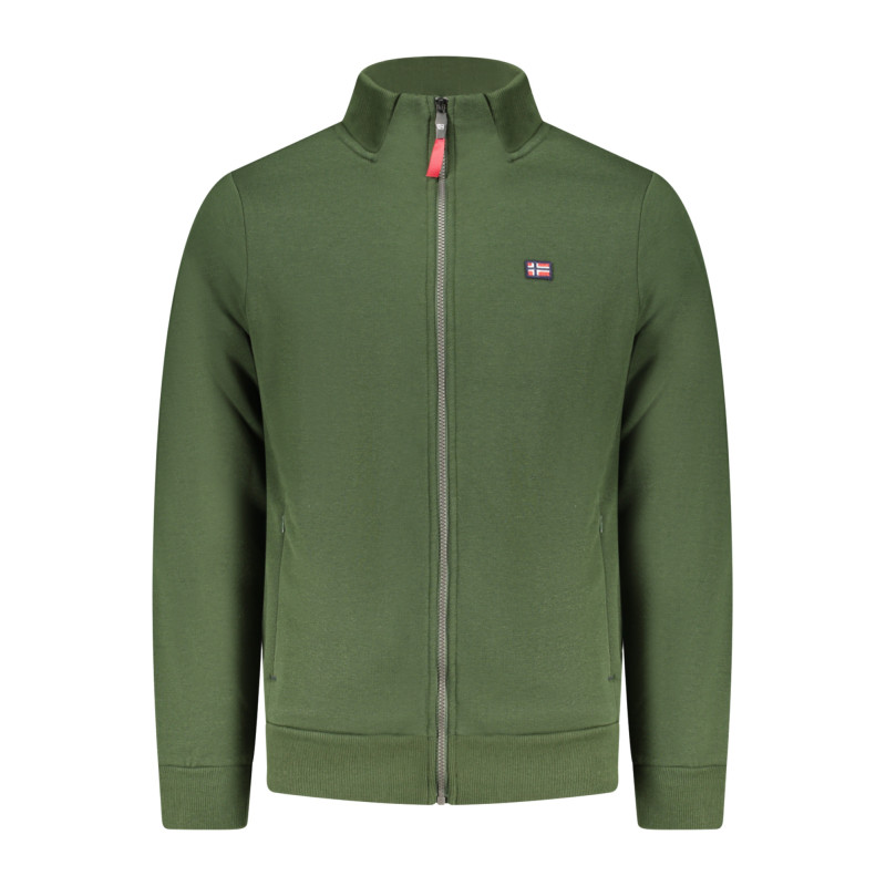 Sweat-shirt zippé vert pour homme Norvège 1963