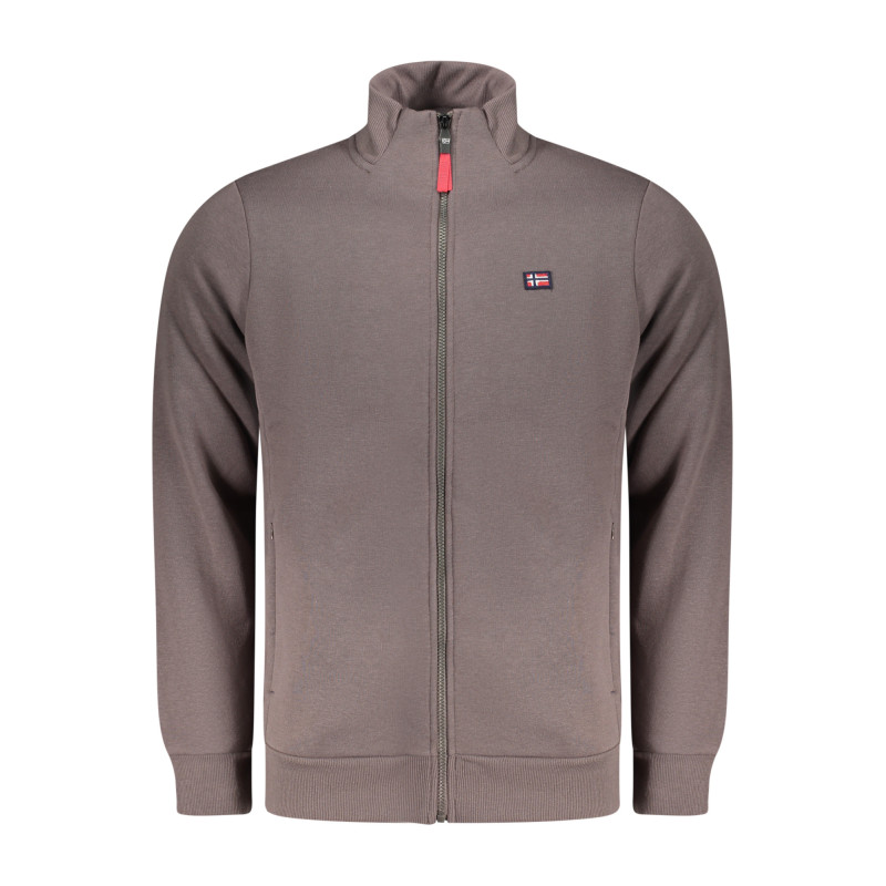 Sweat-shirt zippé marron pour homme Norvège 1963