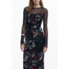 ROBE LONGUE NOIRE POUR FEMME DESIGUAL