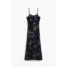 DESIGUAL WOMEN'S LONG BLACK DRESS