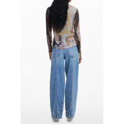 DESIGUAL WOMEN'S LONG-SLEEVED SHIRT, BEIGE