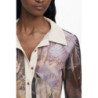 DESIGUAL WOMEN'S LONG-SLEEVED SHIRT, BEIGE