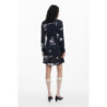 DESIGUAL WOMEN'S SHORT BLACK DRESS