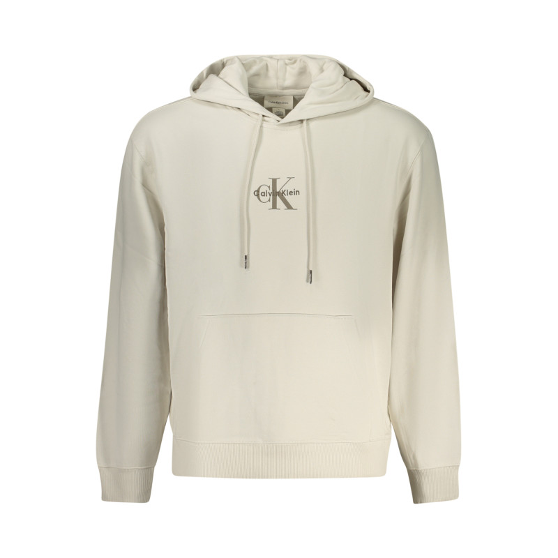 CALVIN KLEIN MEN'S ZIP-UP SWEATSHIRT, BEIGE