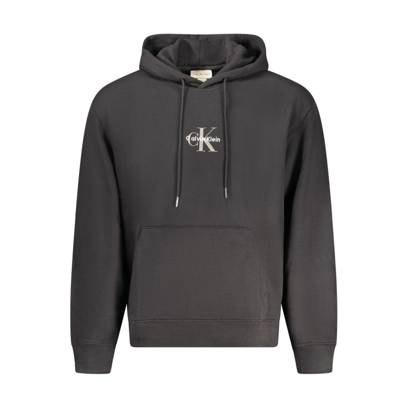 Sweat-shirt zippé noir pour homme Calvin Klein