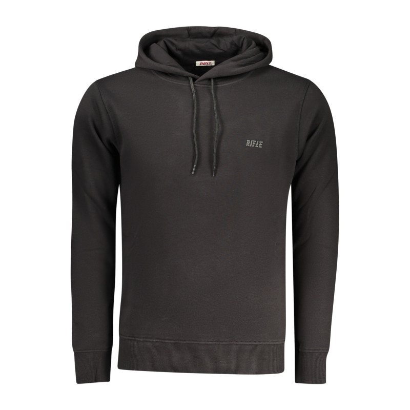 SWEAT-SHIRT NOIR À FERMETURE ÉCLAIR POUR HOMMES RIFLE