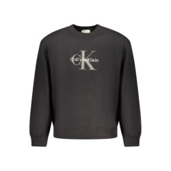 CALVIN KLEIN MEN'S BLACK ZIP-UP SWEATSHIRT