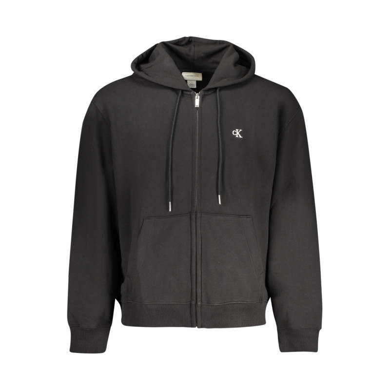SWEAT-SHIRT NOIR À FERMETURE ÉCLAIR CALVIN KLEIN POUR HOMME
