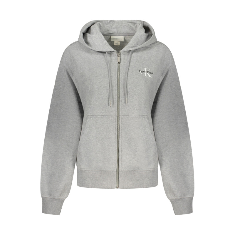 SWEAT-SHIRT FERMÉ GRIS CALVIN KLEIN POUR FEMME