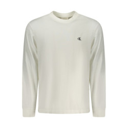 T-shirt blanc à manches longues pour homme Calvin Klein