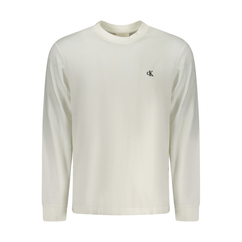 T-shirt blanc à manches longues pour homme Calvin Klein