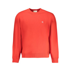 CALVIN KLEIN MEN'S RED ZIP-UP SWEATSHIRT