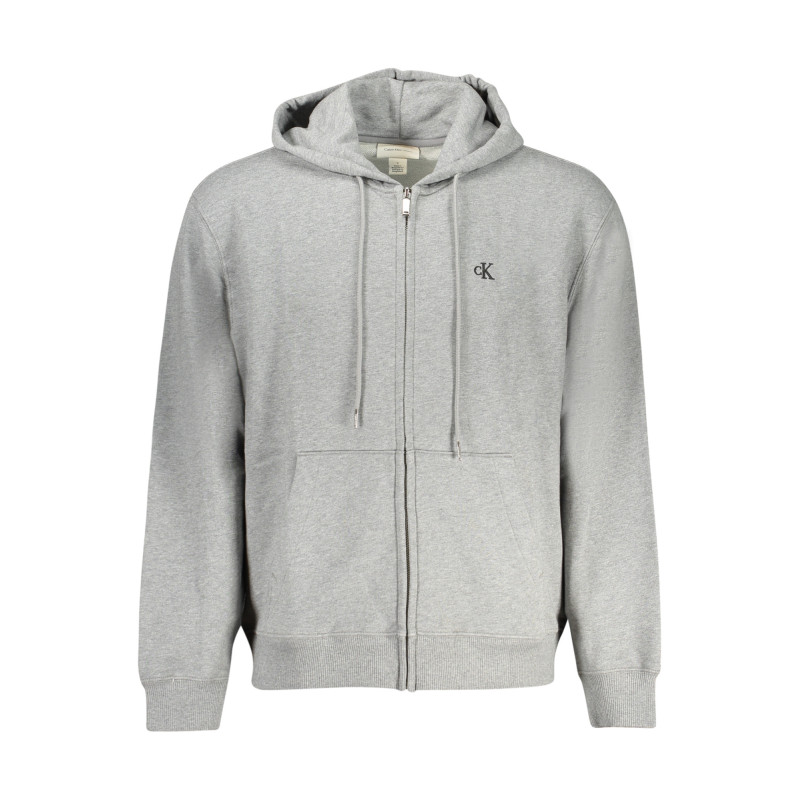 CALVIN KLEIN MEN'S ZIPPED SWEATSHIRT GREY