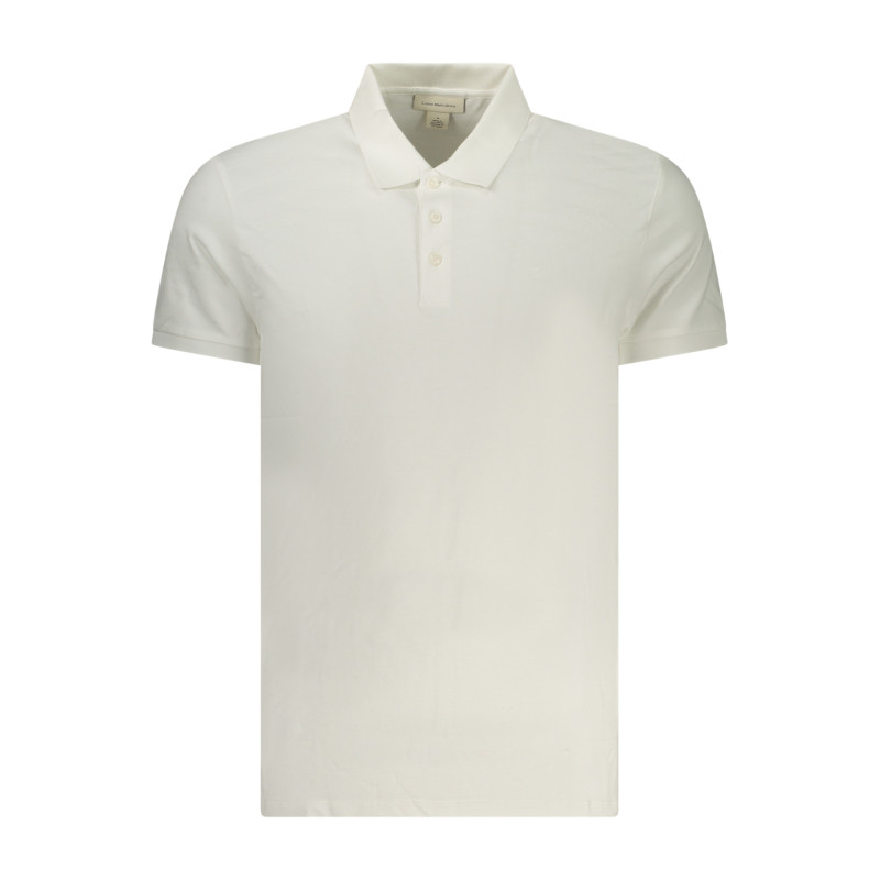 Polo blanc à manches courtes pour homme Calvin Klein