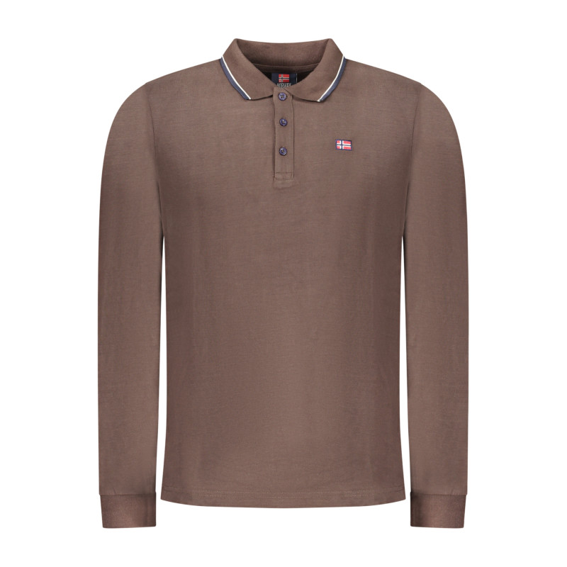 POLO HOMME À MANCHES LONGUES MARRON NORVÈGE 1963