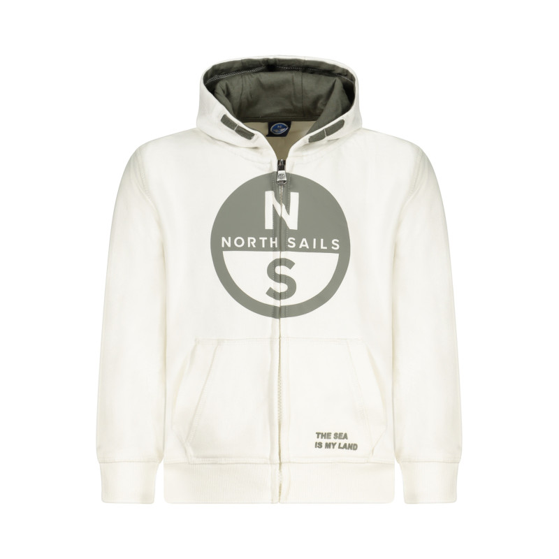 SWEAT-SHIRT BLANC À FERMETURE ÉCLAIR POUR ENFANTS NORTH SAILS