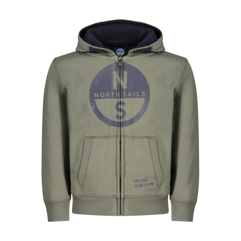 SWEAT-SHIRT VERT À FERMETURE ÉCLAIR POUR ENFANTS NORTH SAILS