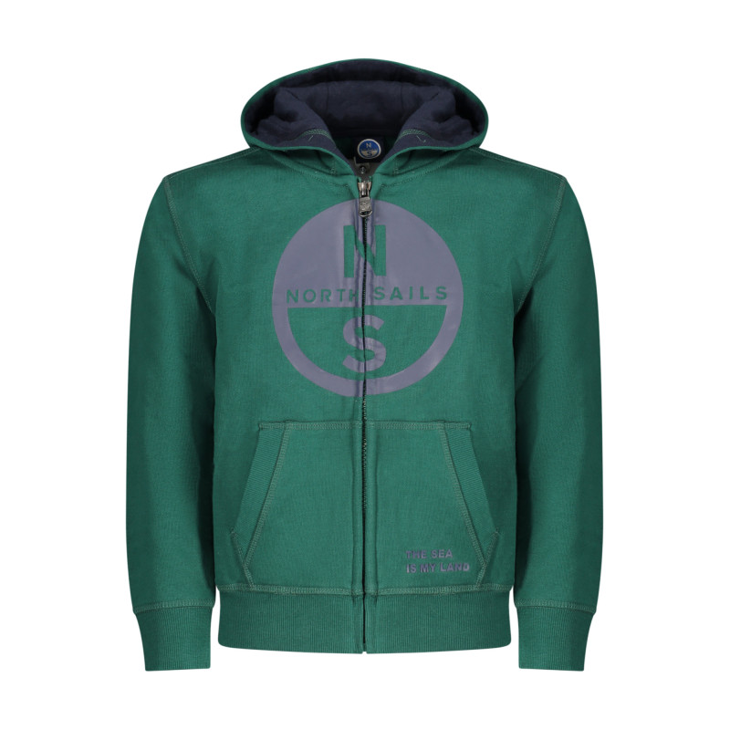 SWEAT-SHIRT VERT À FERMETURE ÉCLAIR POUR ENFANTS NORTH SAILS