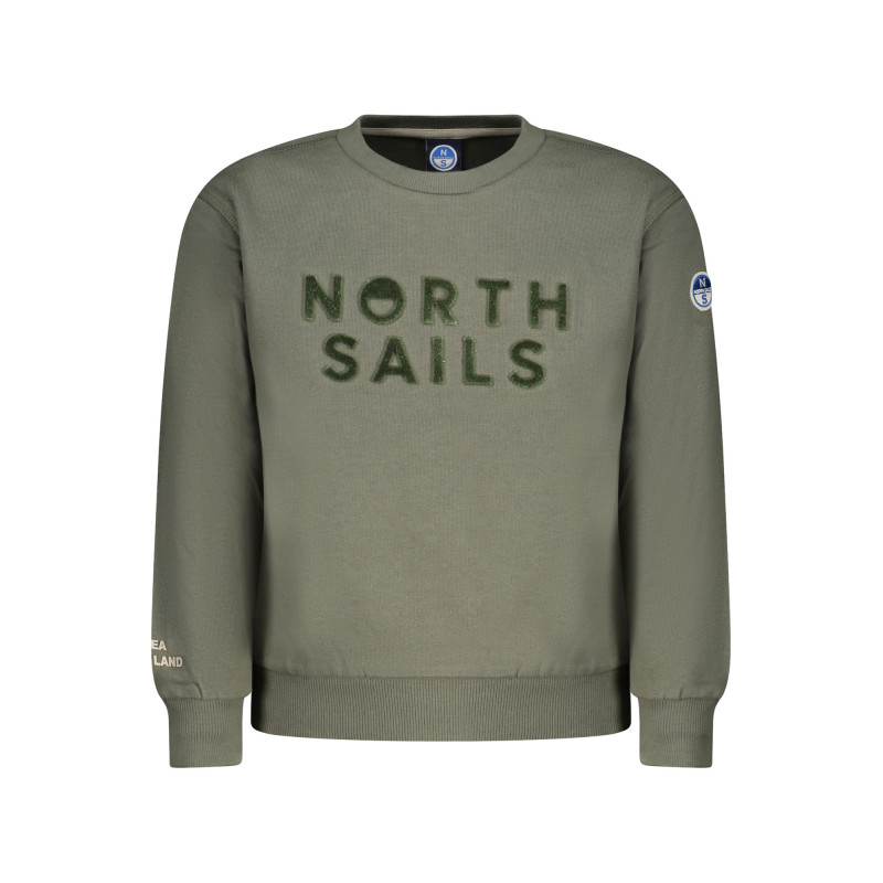 NORTH SAILS CHILDREN'S ZIP-UP SWEATSHIRT, GREEN