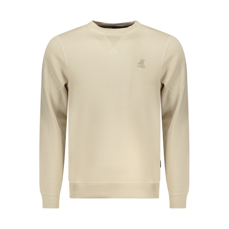 SWEAT-SHIRT BEIGE À FERMETURE ÉCLAIR POUR HOMME US GRAND