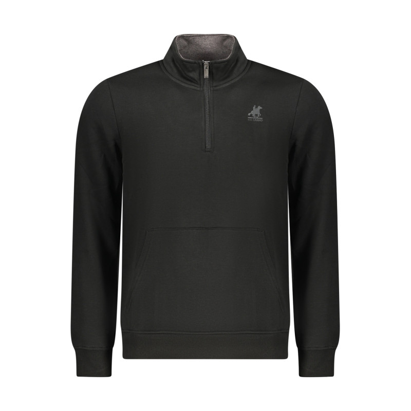 SWEAT-SHIRT NOIR À FERMETURE ÉCLAIR POUR HOMME US GRAND