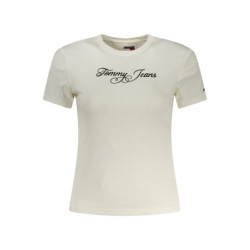 T-shirt blanc à manches courtes Tommy Hilfiger pour femme