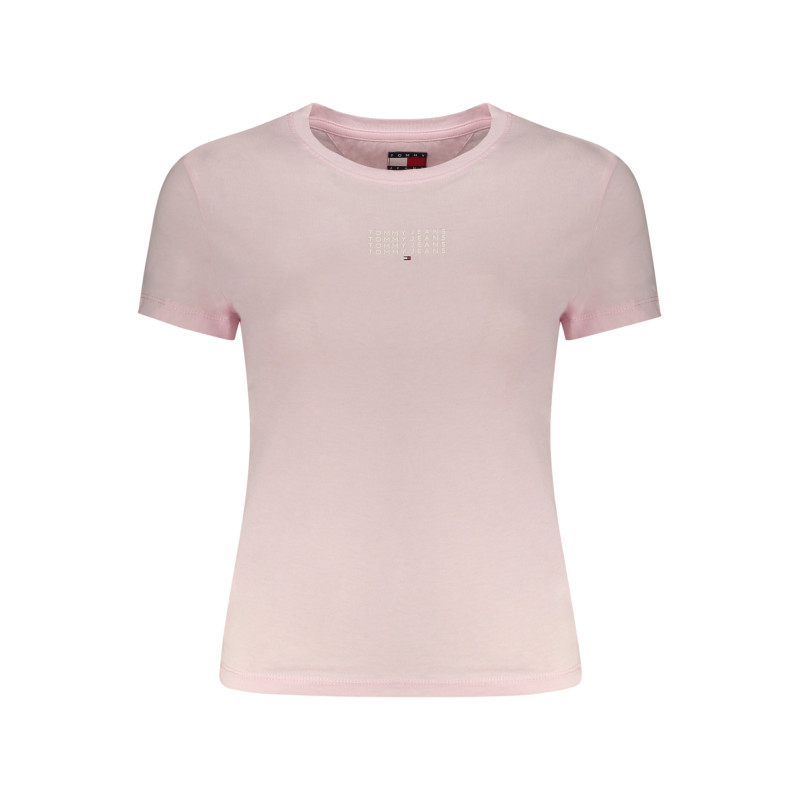 TOMMY HILFIGER WOMEN'S PINK SHORT-SLEEVE T-SHIRT