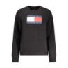 TOMMY HILFIGER WOMEN'S BLACK ZIP-UP SWEATSHIRT