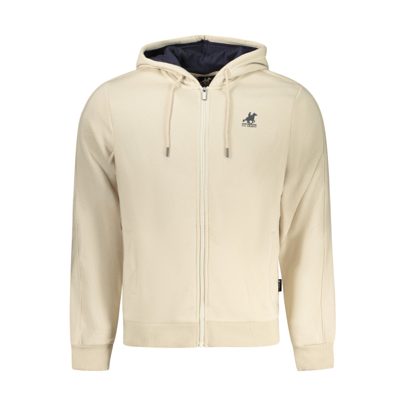 US GRAND MEN'S BEIGE ZIP-UP SWEATSHIRT
