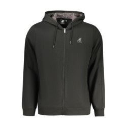 SWEAT-SHIRT NOIR À FERMETURE ÉCLAIR POUR HOMME US GRAND