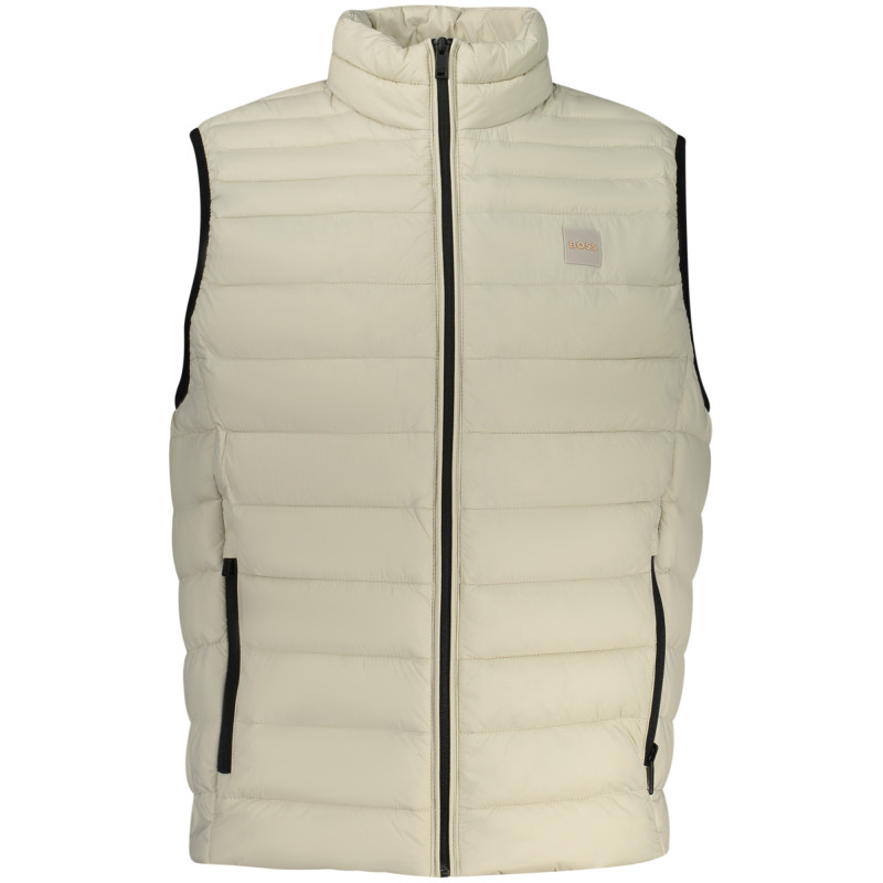BOSS MEN'S BEIGE SLEEVELESS JACKET