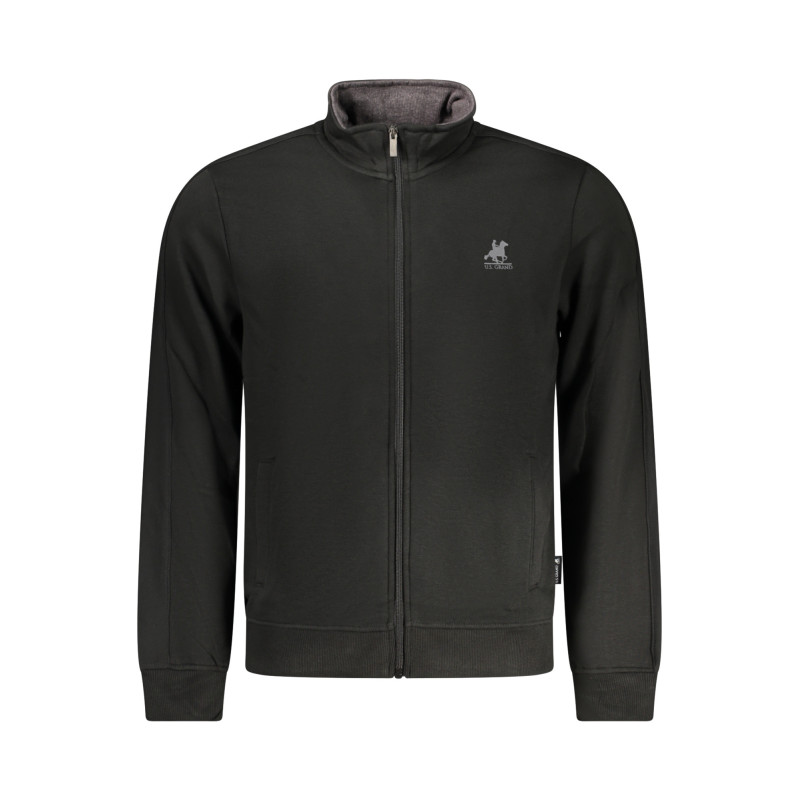 US GRAND MEN'S BLACK ZIP-UP SWEATSHIRT